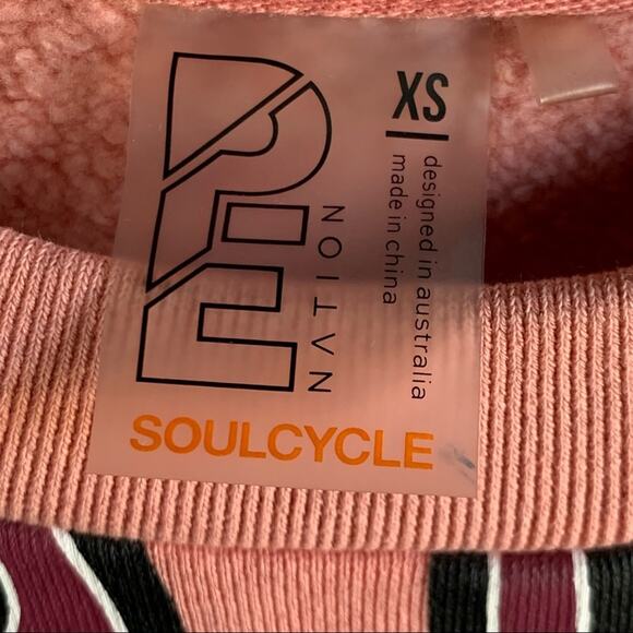Soul Cycle P.E. Nation Peach Crewneck Sweatshirt Size XS - Picture 5 of 9